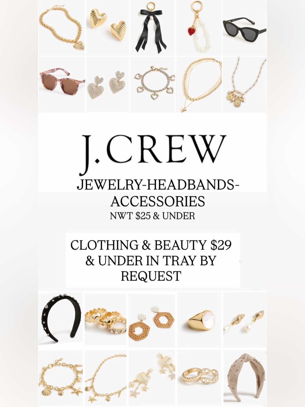 💍👗7-7-26 $25 & UNDER JCREW JEWELRY NWT $29 & UNDER CLOTHING & BEAUTY IN TRAY💍👗